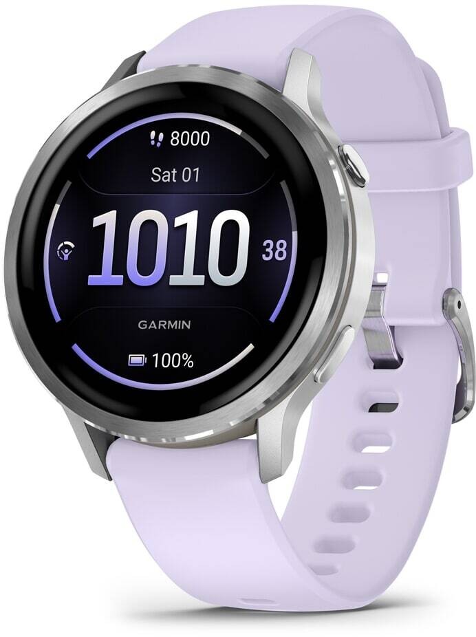 Garmin 010-03013-01 Venu 4 AMOLED GPS WiFi - Silver / Periwinkle - 41mm - Smartwatch
