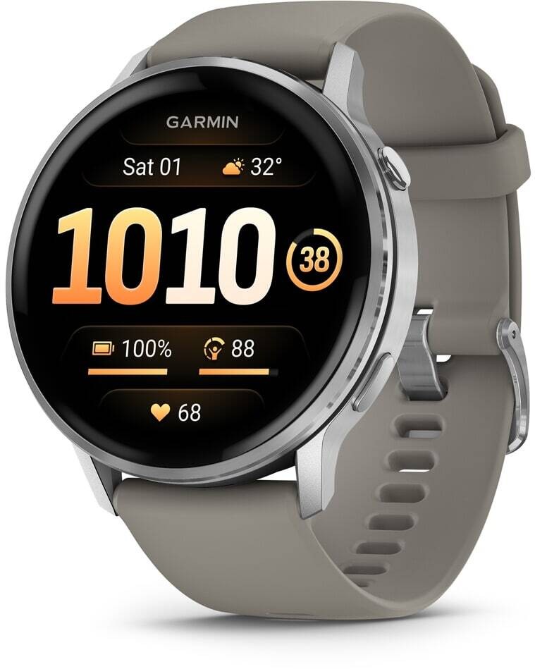 Garmin 010-03014-01 Venu 4 AMOLED GPS WiFi - Zilver / Grijs - 45mm - Smartwatch