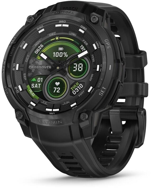 Garmin Instinct Crossover AMOLED - Tactical Edition - Zwart - Smartwatch 010-03398-02