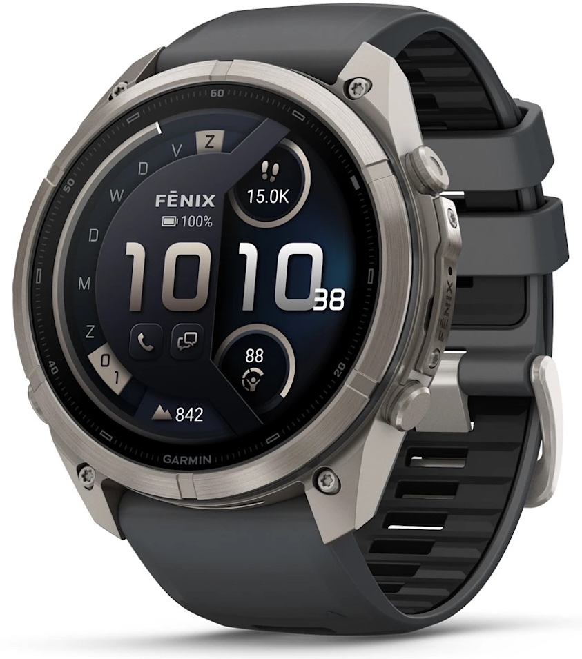 Garmin Fenix 9 Pro Connected - 51 mm AMOLED InReach Titanium Smartwatch met graphite/black band 010-04337-21