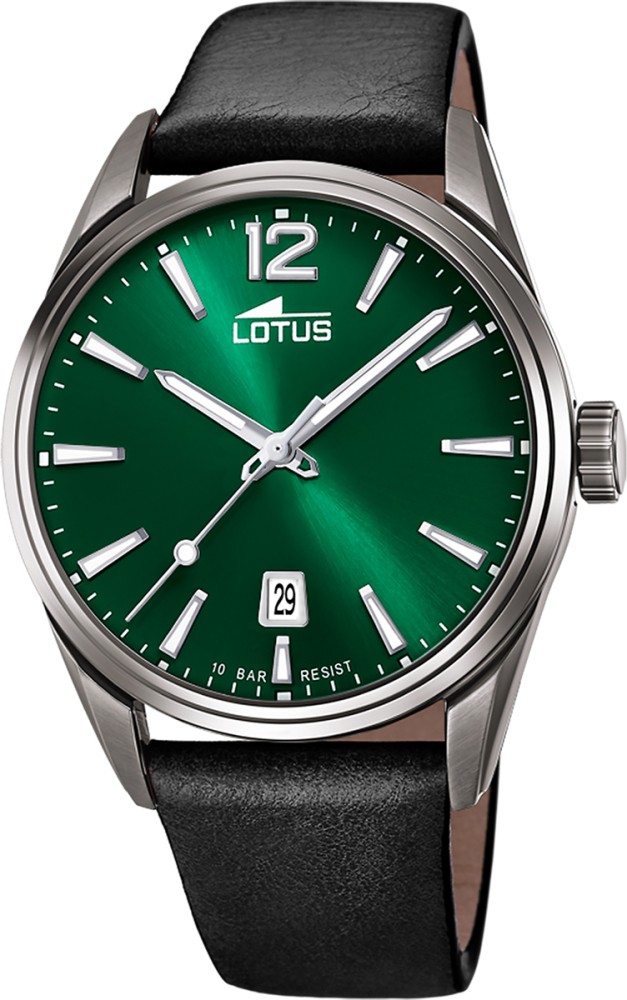 LOTUS MEN'S GREEN CHRONO LEATHER WATCH BRACELET 18685/4