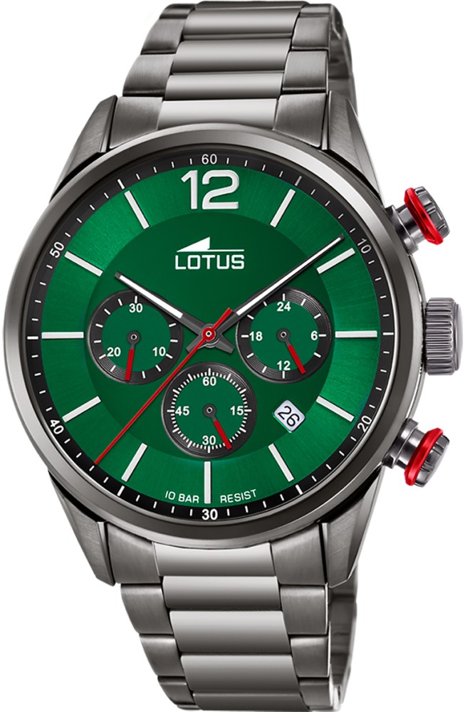 LOTUS MEN'S GREEN 316L STAINLESS STEEL WATCH BRACELET 18686/4