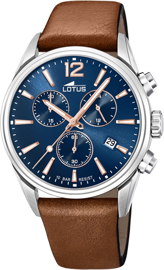 LOTUS MEN'S BLUE LEATHER WATCH BRACELET 18691/2