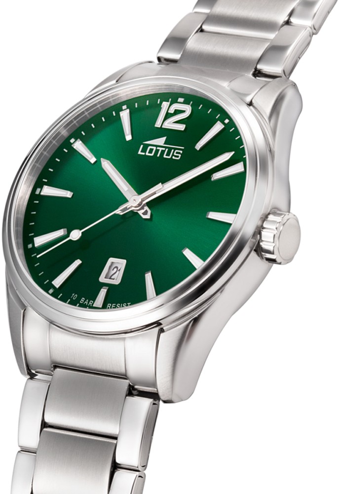 LOTUS MEN'S GREEN MINIMALIST 316L STAINLESS STEEL WATCH BRACELET 18692/4