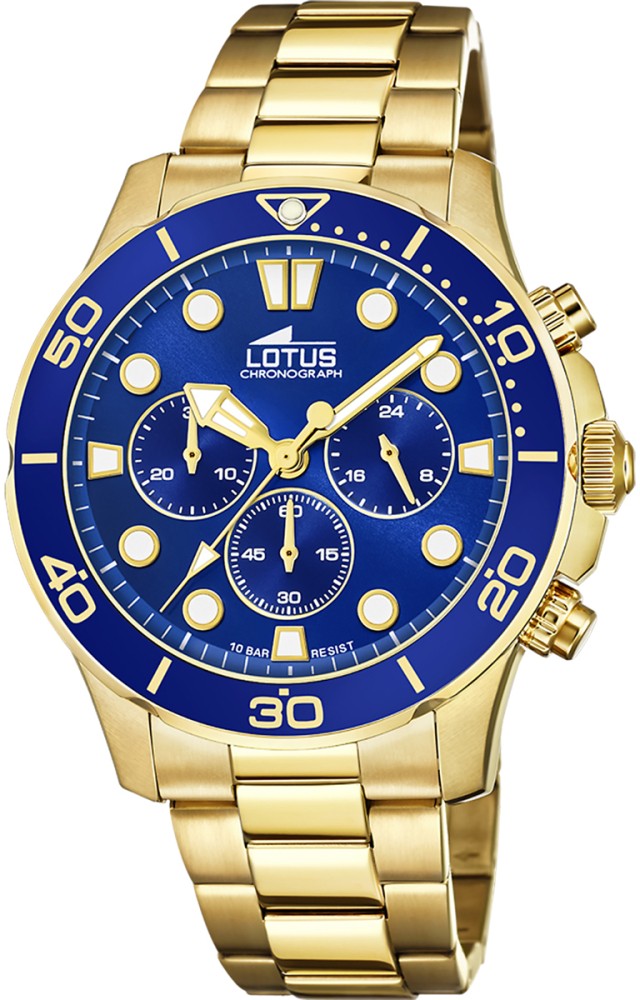 LOTUS MEN'S BLUE EXCELLENT STAINLESS STEEL WATCH BRACELET 18758/1
