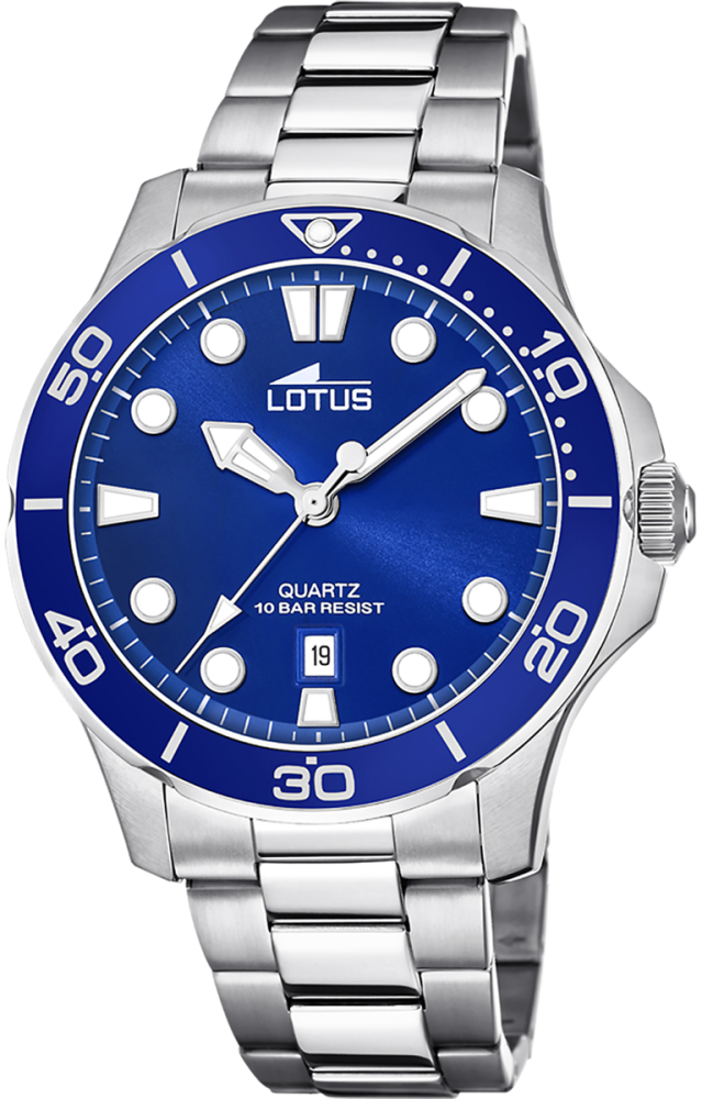 LOTUS MEN'S BLUE EXCELLENT STAINLESS STEEL WATCH BRACELET 18759/1