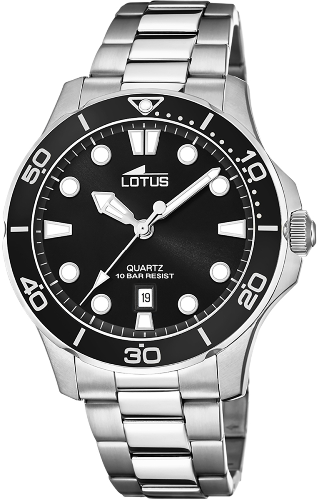 LOTUS MEN'S BLACK STAINLESS STEEL WATCH BRACELET 18759/3
