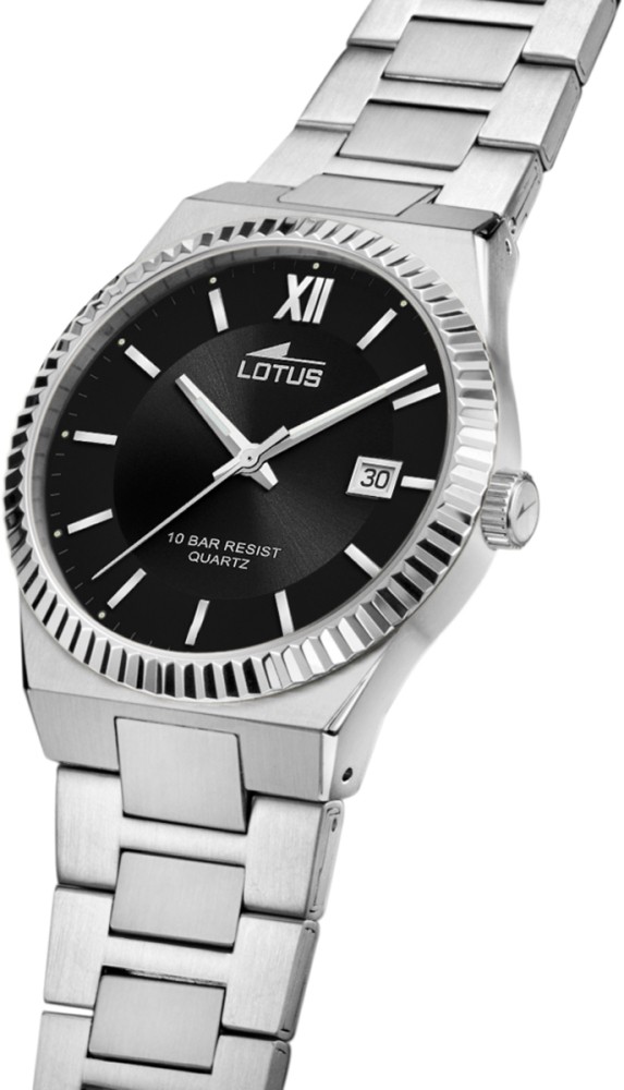 LOTUS MEN'S BLACK STAINLESS STEEL WATCH BRACELET 18835/3