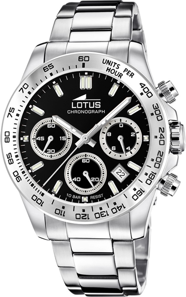 LOTUS MEN'S BLACK 316L STAINLESS STEEL WATCH BRACELET 18912/3