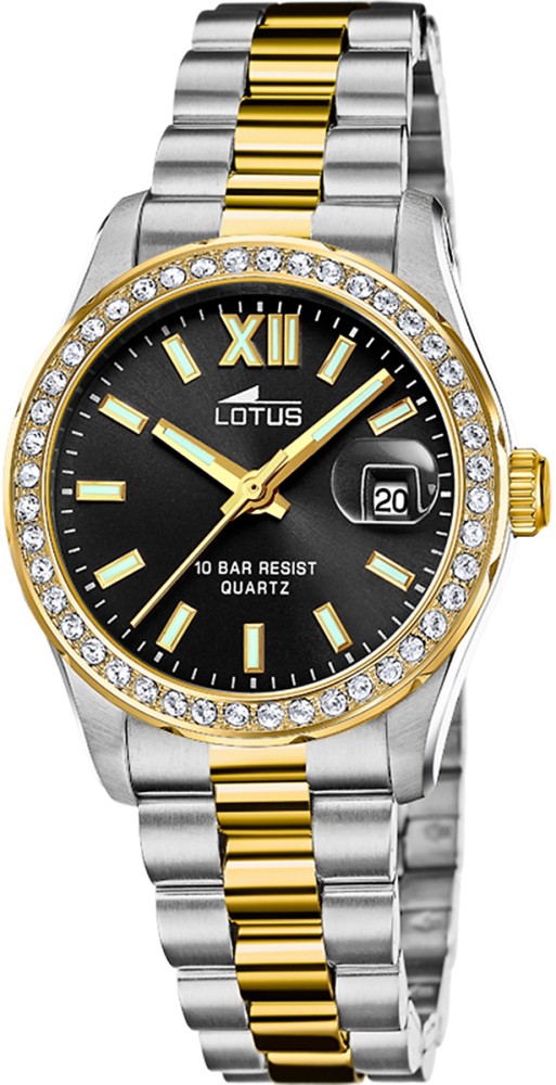 LOTUS WOMEN'S BLACK FREEDOM STAINLESS STEEL WATCH BRACELET 18978/3