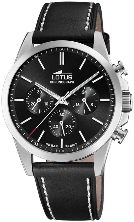 LOTUS MEN'S BLACK CHRONO WATCH 18990/4
