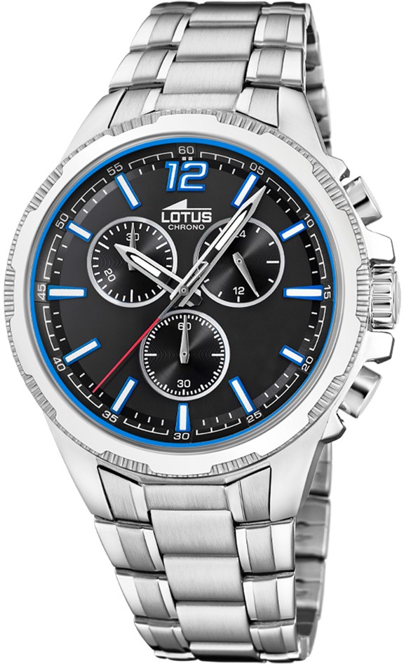 LOTUS MEN'S BLACK CHRONO WATCH 18991/1