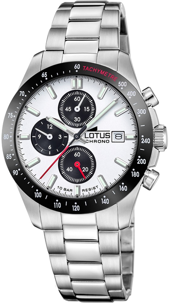 LOTUS MEN'S WHITE CHRONO STAINLESS STEEL WATCH BRACELET 18994/1