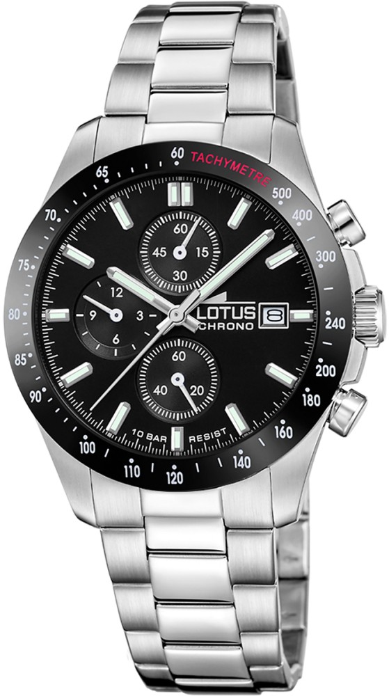 LOTUS MEN'S BLACK CHRONO STAINLESS STEEL WATCH BRACELET 18994/8