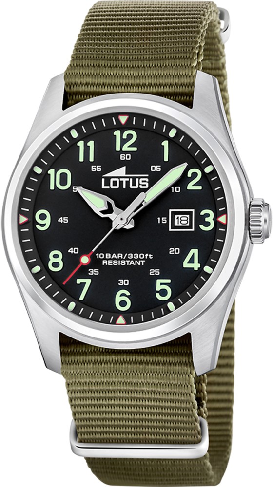 LOTUS MEN'S BLACK MINIMALIST FOR HIM NYLON WATCH BRACELET 19055/4