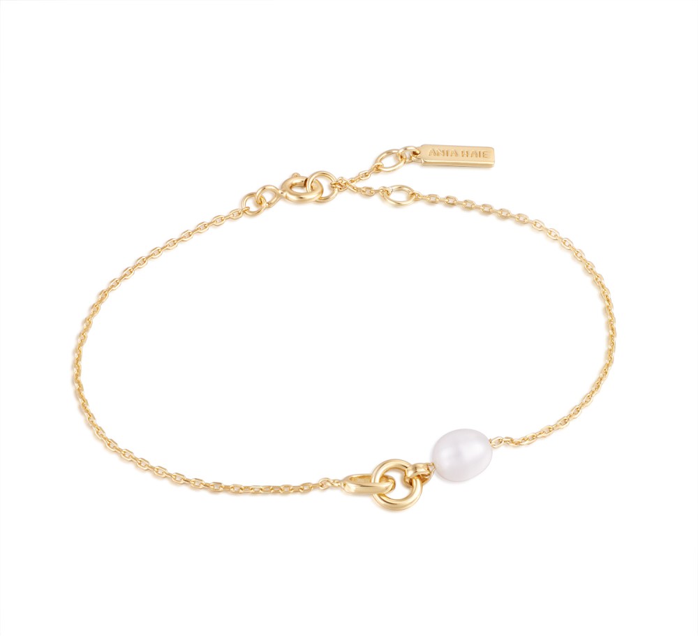 Ania Haie AH B043-01G Pearl Power Dames Armband - Schakelarmband