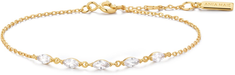 Gold Quintet Marquise Bracelet S