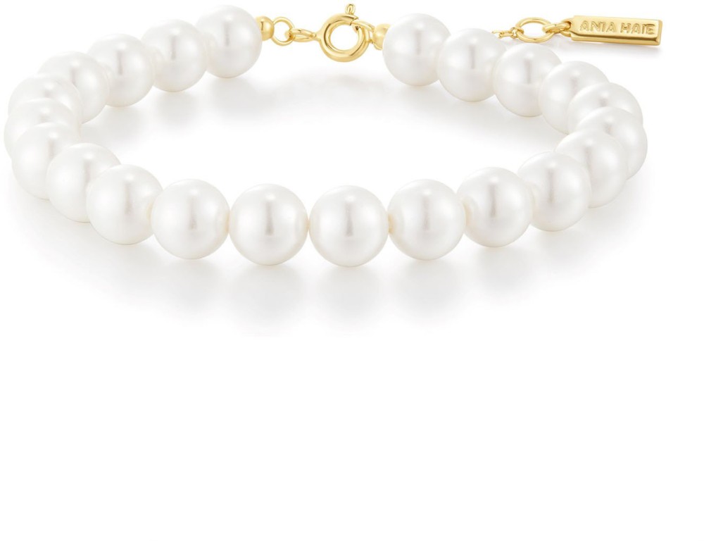 Gold Pearl Beaded Bracelet S