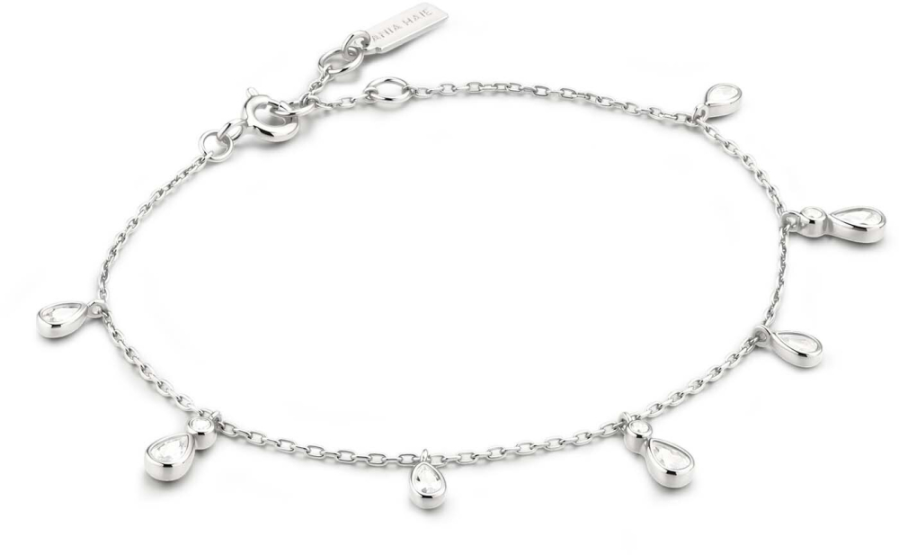 Slv Teardrop Dangle Bracelet S