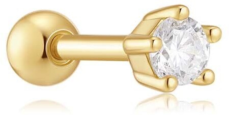 Gld Sparkle Barbell Earring E