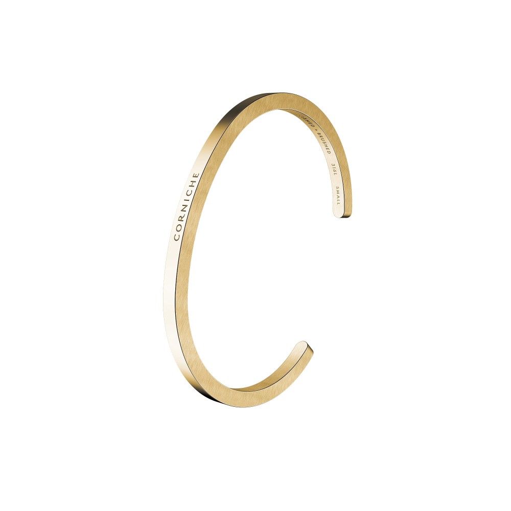 Corniche dames armband - Goudkleurig Staal