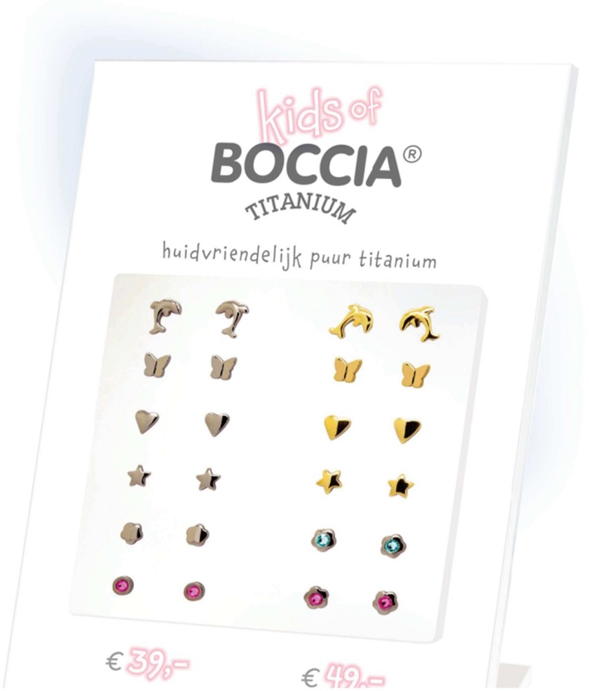 Boccia Titanium 933 0B11NL-SET Kinder Oorbellen - Oorknopjes