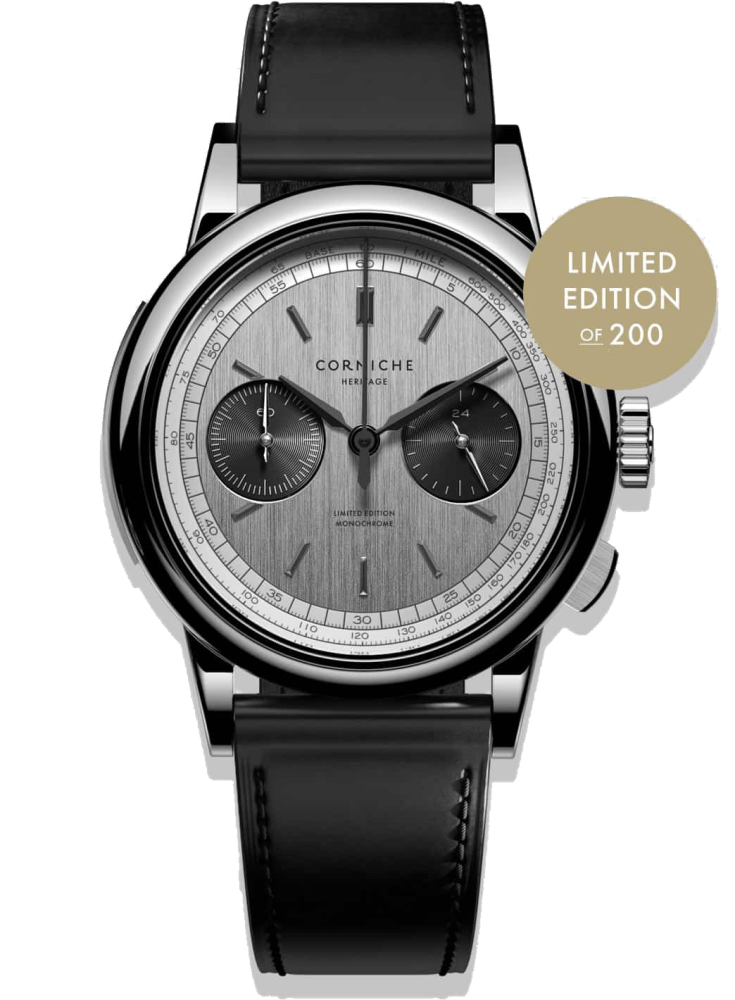 Corniche Heritage Chronograph Monochrome - Limited Edition 200 stuks