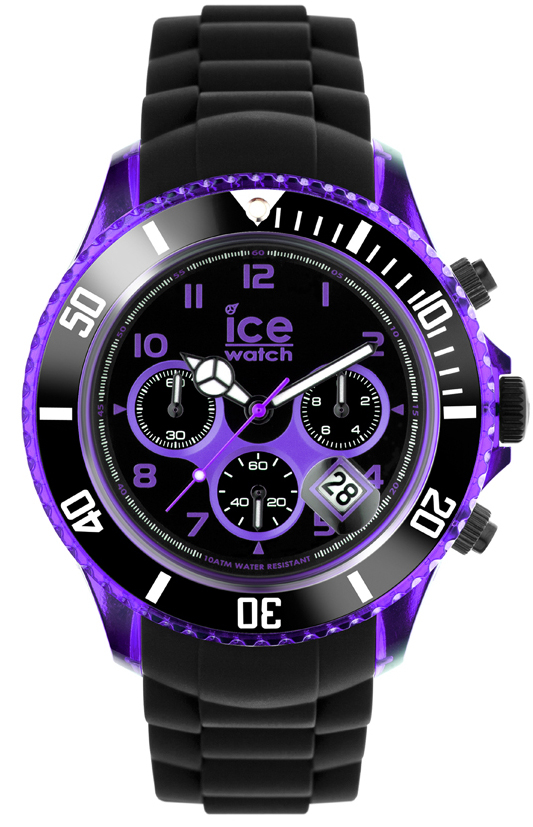 Ice-Watch IW000681 Chrono Black Purple Big Heren Horloge