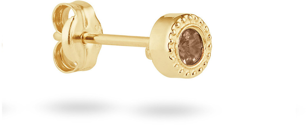 Jackie Kirstenbosch Smoky Quartz Stud 585