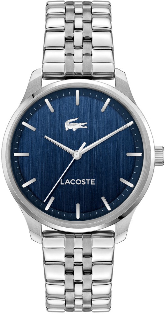 Lacoste LC2011478 Lisbon Staal Blauw 42mm