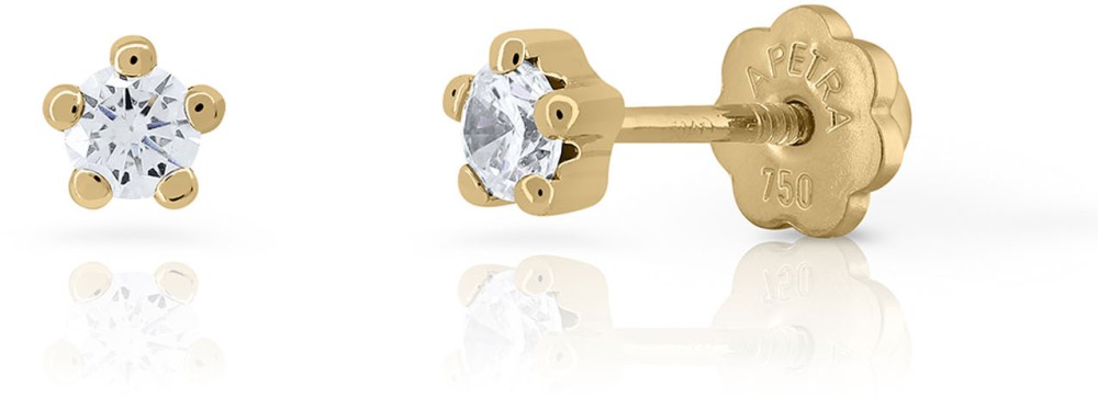 5 Prong  White 3mm CZ