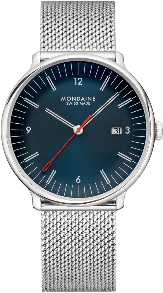 Doppio 41mm leer mesh set blauw