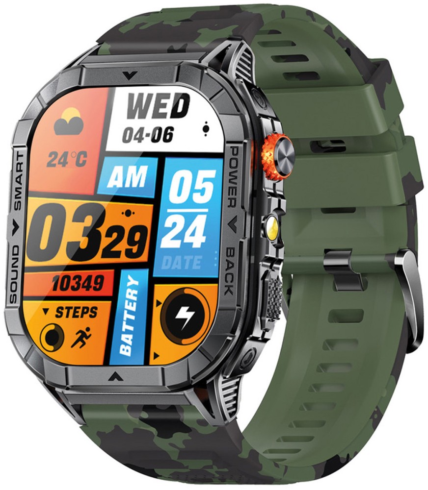 Smarty SW103C Alloy Zwart Siliconen Army Grijs 53x45mm