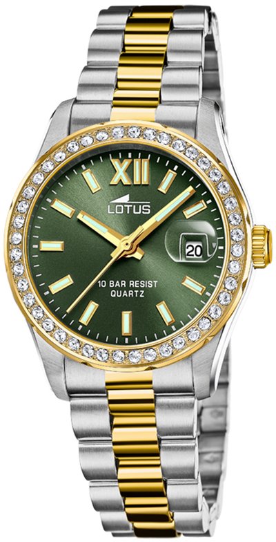 LOTUS WOMEN'S GREEN FREEDOM STAINLESS STEEL WATCH BRACELET 18978/2