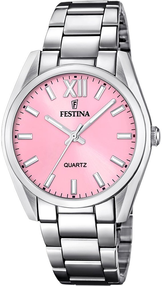 Festina F20622/M Boyfriend Dames Horloge Roze Wijzerplaat Staal